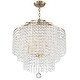 preview thumbnail 4 of 5, Gabrielle 6 Light Antique Gold Chandelier - 22'' W x 25'' H