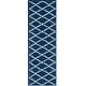 preview thumbnail 82 of 101, SAFAVIEH Handmade Chatham Carlota Modern Moroccan Wool Rug 2'3" x 7' Runner - Dark Blue/Ivory - Runner