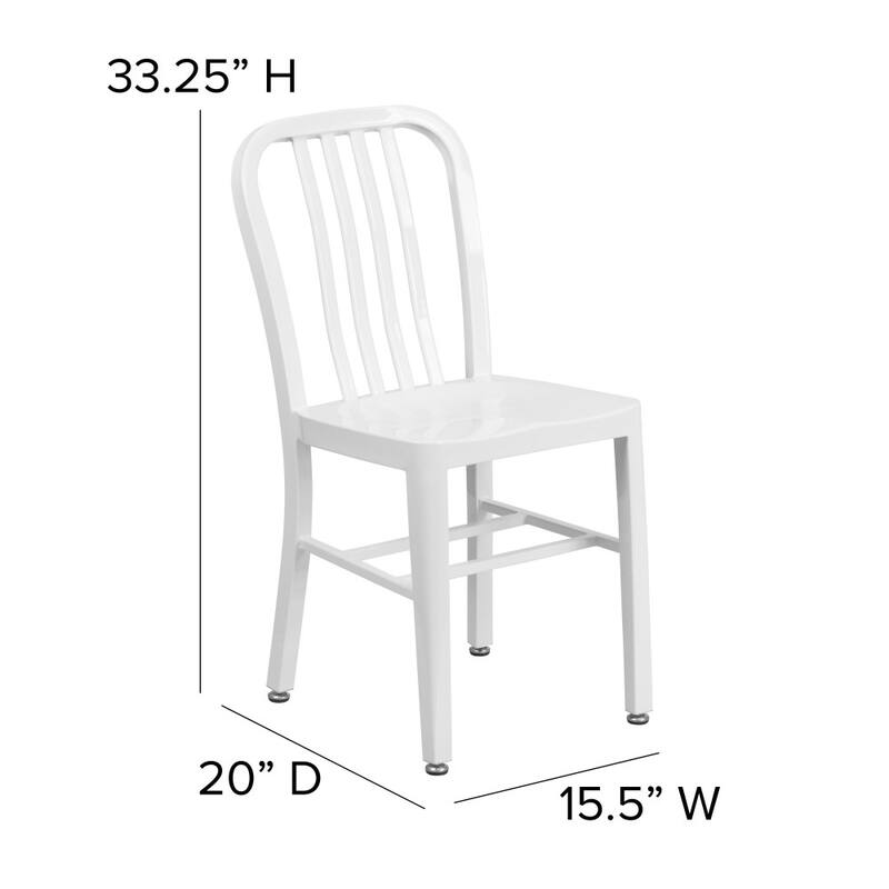 2 Pack Metal Indoor-Outdoor Chair