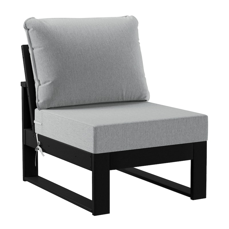Endless Outdoor Patio Sofa with Black Frame