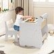 preview thumbnail 4 of 8, Costway 3 In 1 Kids Wood Table and Chair Set with Detachable Tabletop - See Details