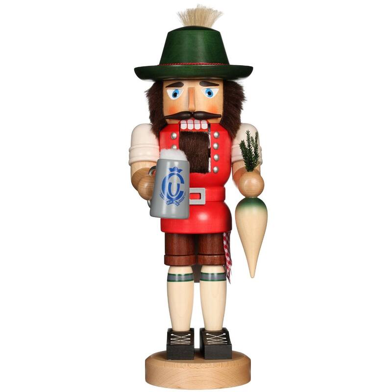 16" Free Christian Ulbricht Handcrafted Wooden Bavarian Nutcracker