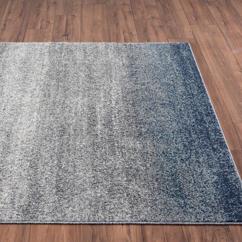 Luxe Weavers Modern Abstract Ombre Area Rug - 4' x 5' - Blue
