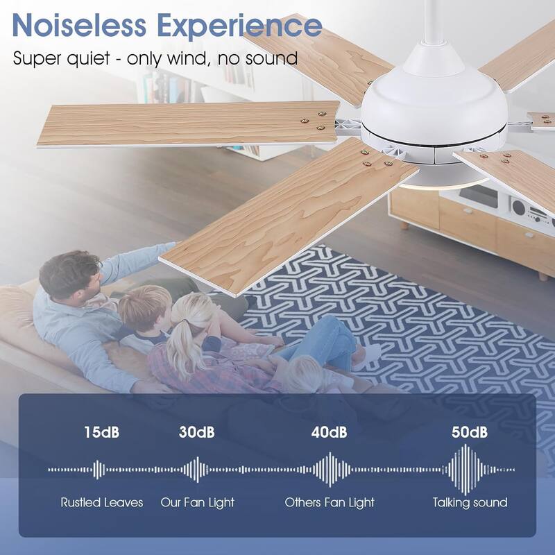 46 or 52 Inches Ceiling Fan with Light and Remote