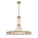 preview thumbnail 3 of 6, Clover 12 Light Aged Brass Chandelier - 28.75'' W x 24.5'' H