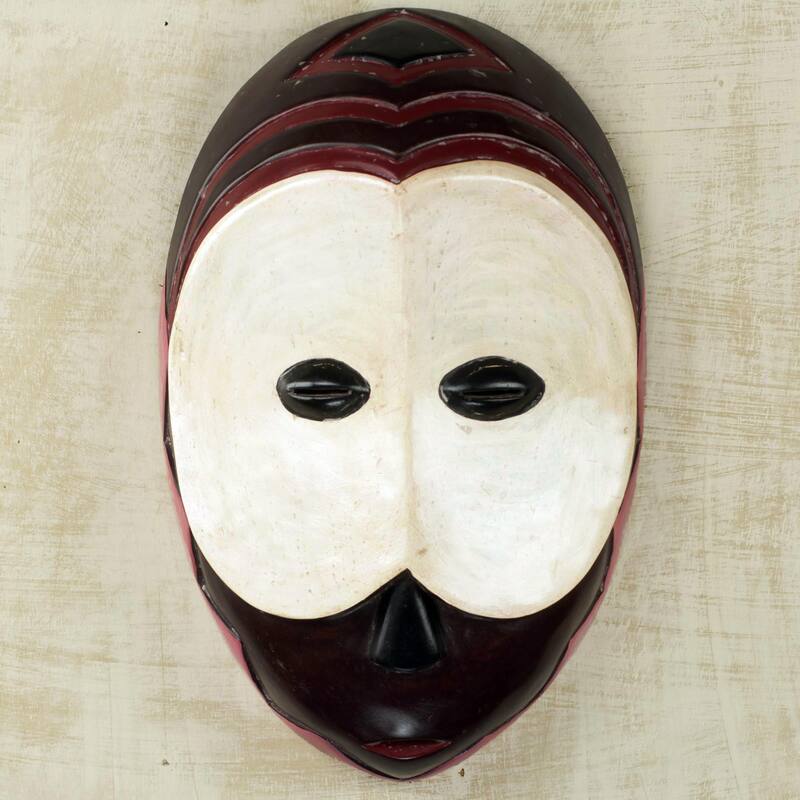 Novica Handmade Mumuye Pride African Wood Mask