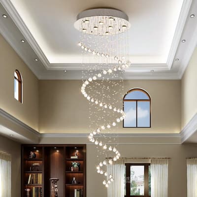 Maxax 8 - Light Statement Tiered Chandelier with Crystal Accents - MX16558-C