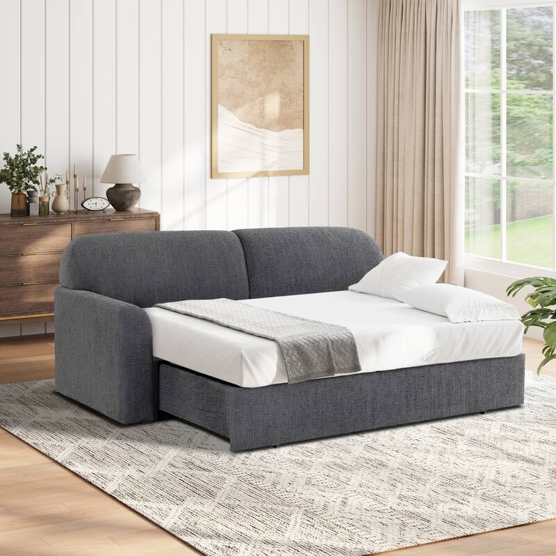 Serta Whitmore Convertible Sofa in Boucle Fabric