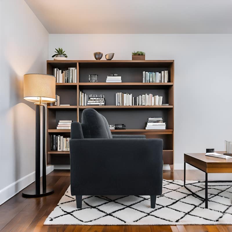 Stylish Sofa Combo: Chesterfield Sofa with Rolled Arms and Button Tufted Flared Arms Microfiber Couch for Small Spaces