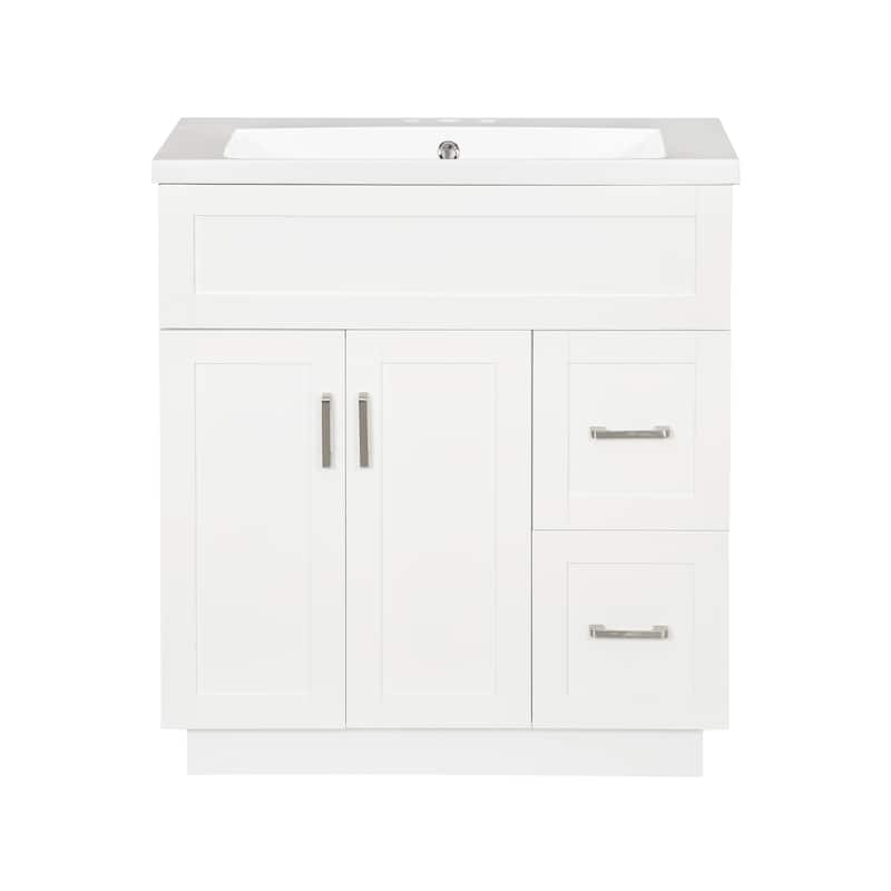 30" Bathroom Vanity Set / 60" Double Bathroom Vanities with SMC Resin Sinks