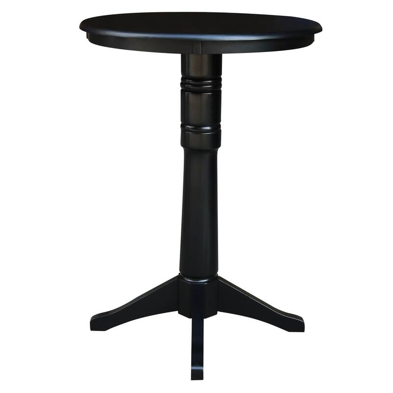 30" Round Top Pedestal Dining Table - Black