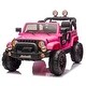 preview thumbnail 14 of 47, Kids' 24V Electric Ride-On Car, High-Low Speed, Pull Rod Design, Multimedia Player, and Rear Suspension System Pink