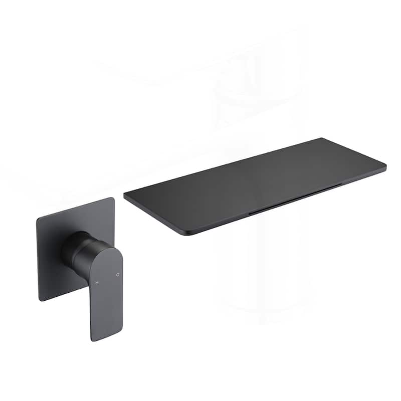 Waterfall Wall Mounted Bathroom Sink Faucet 