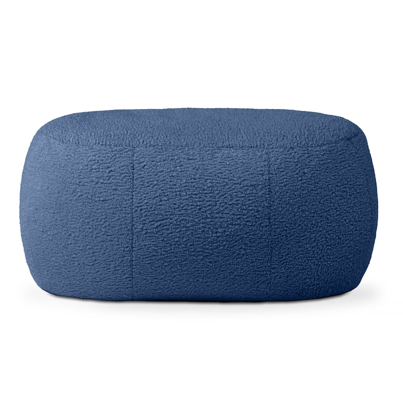 Jaxx Ellis Pouf - Modern Shearling Faux-Lamb Plush Fleece Ottoman