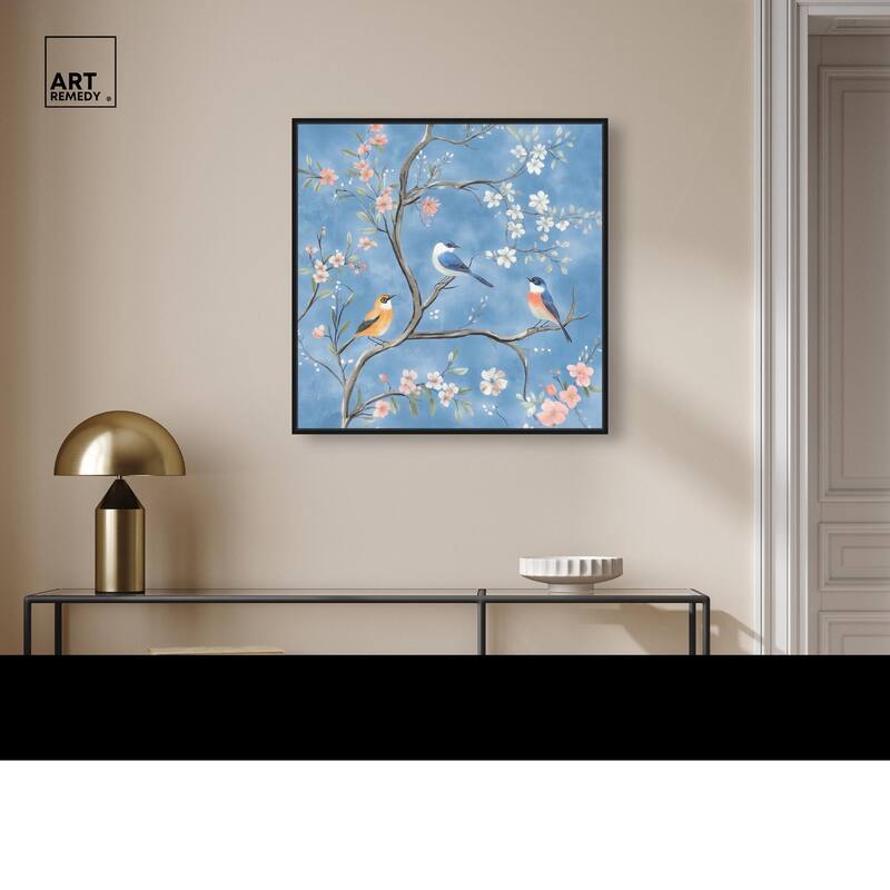 Birds in the Branches II Canvas by Art Remedy