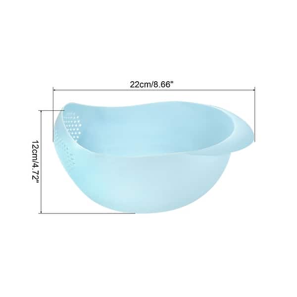 Kitchen Rice Drain Bowl Fruit Washing Basket Rice Sieve Plastic ...