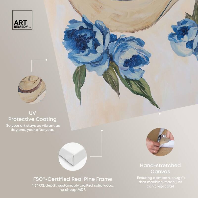 Brimming Blues I Canvas by Art Remedy, Gallery Wrapped