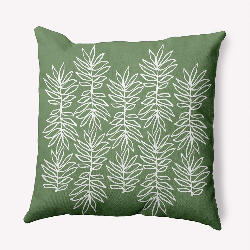 Leafy Branch Indoor/Outdoor Throw Pillow