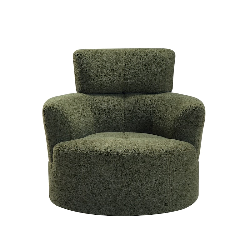 360°Swivel Chair Upholstered Accent Barrel Chair