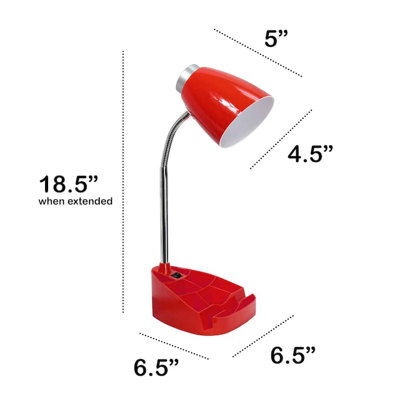 Creekwood Home 18.5" Flexible Gooseneck Organizer Desk Lamp - 18.5