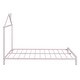 preview thumbnail 5 of 7, Pink Full Size Metal Platform Bed with House-Shaped Headboard