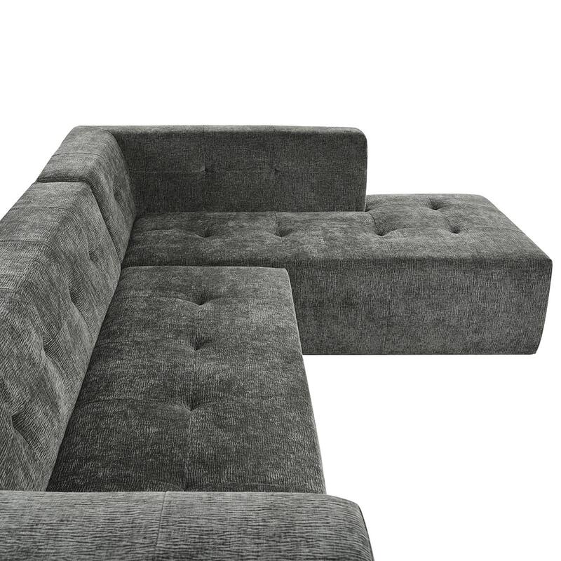 112.2" Modular L-Shaped Sofa, 2-Piece Modern Minimalist Design
