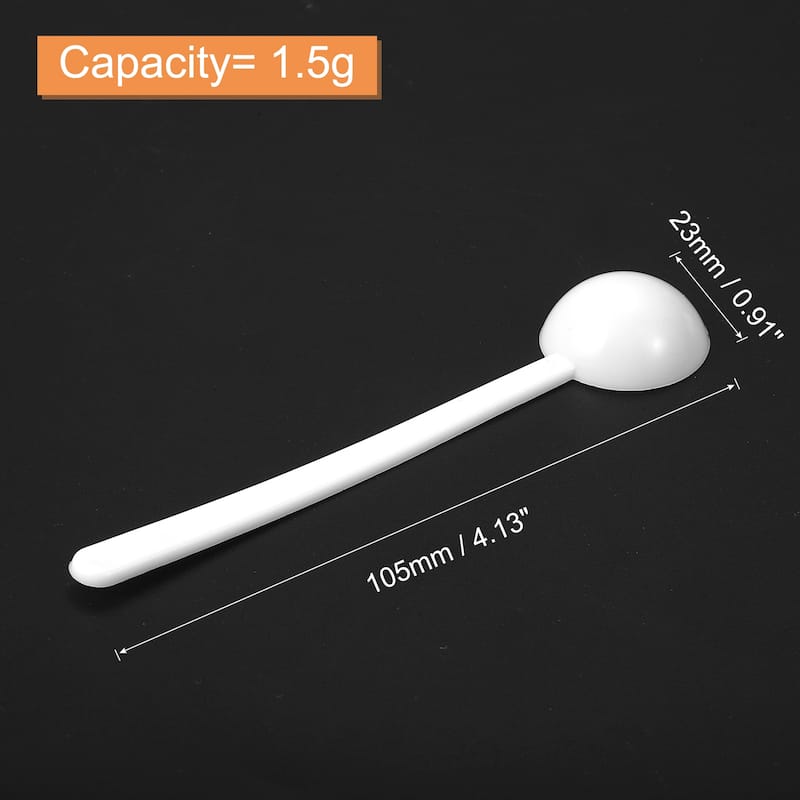 Plastic Measuring Spoons Powder Scoops Spoon Kitchen Spoons,1.5g White - 30Pcs