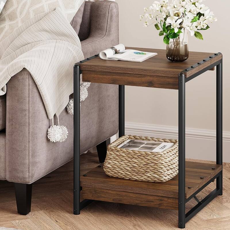Industrial End Side Table