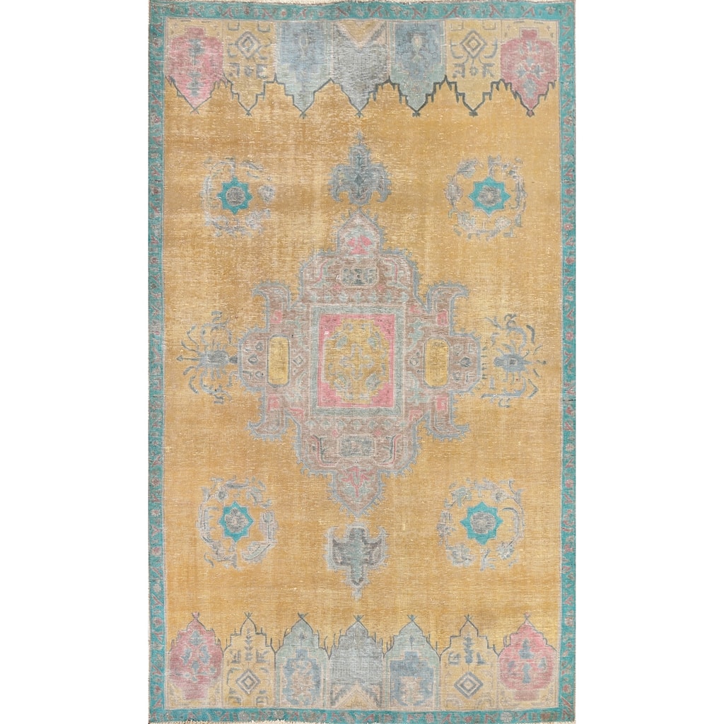 Traditional Geometric Tabriz Persian Area Rug Handmade Wool Carpet - 5'9" x 8'10"