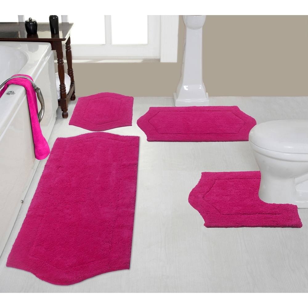 3pcs Bathroom Rug Sets Bath Rug Contour Mat Plush Non-Slip