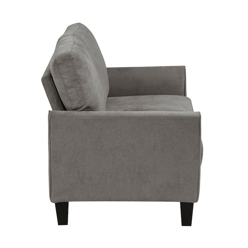 Felix 56" Textured Living Room Loveseat - Wood Finish Exposed Feet