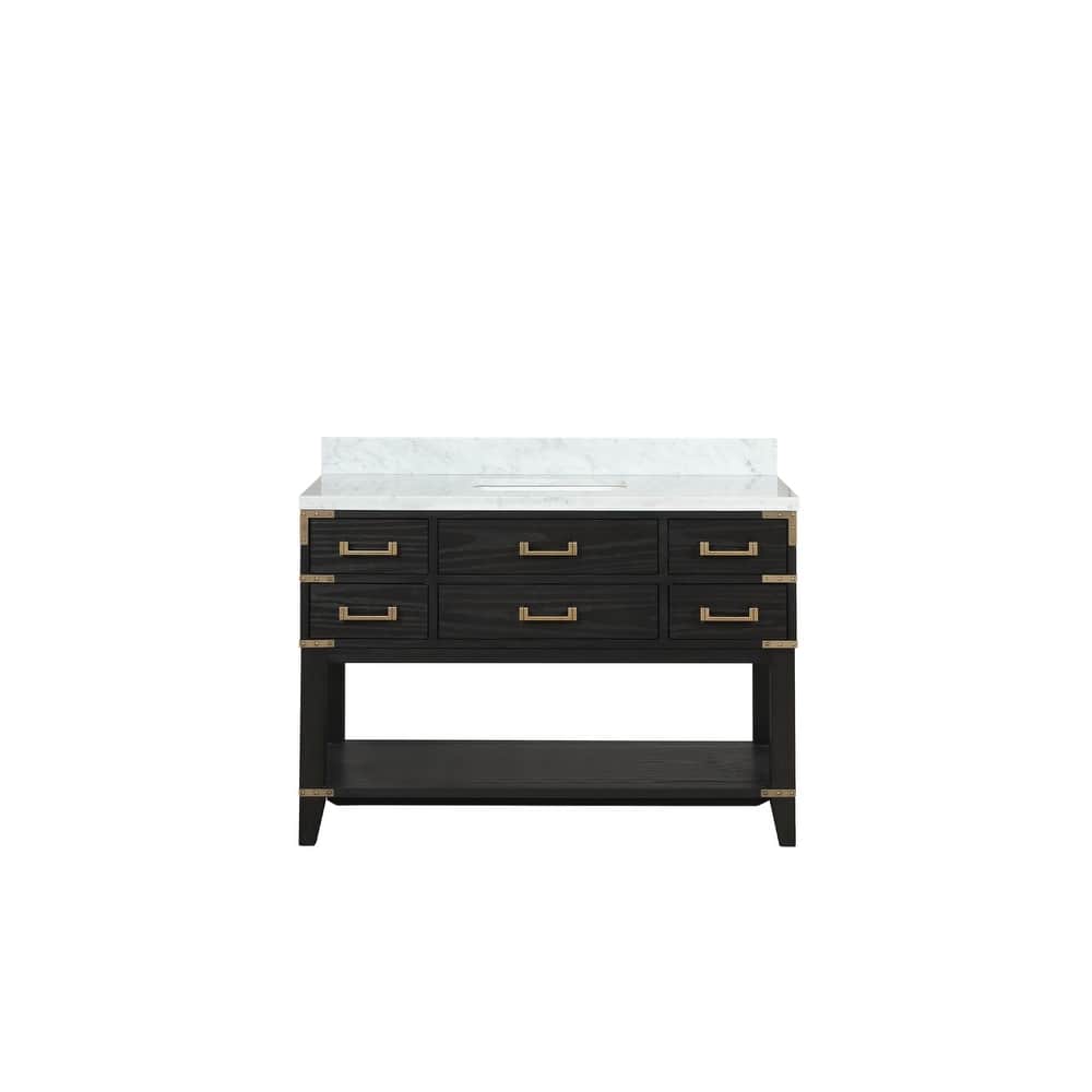 Lexora Norwalk Bath Vanity and Carrara Marble Top