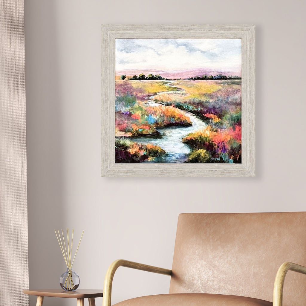 Paragon Meandering Stream Non-Glass Framed Art