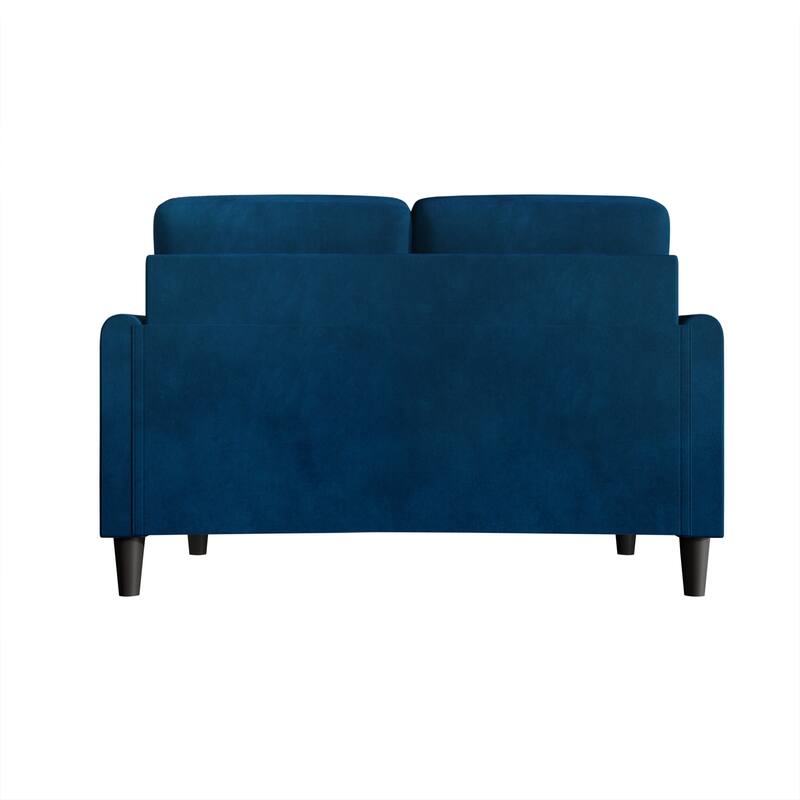 Clayfell Goliad Velvet Arm Loveseat with Pocket Spring, Soft Cushions, Clean Lines Design