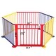 preview thumbnail 4 of 3, Household 6 Panel Baby Playpen Kids Safety Play Center Yard Play Fence - Multi