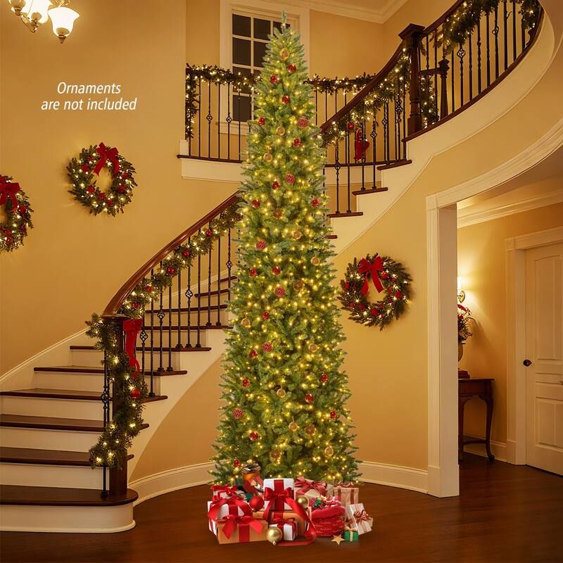 Costway 12 FT Pre-Lit Artificial Christmas Tree with 2840 Branch Tips - Green - See Details