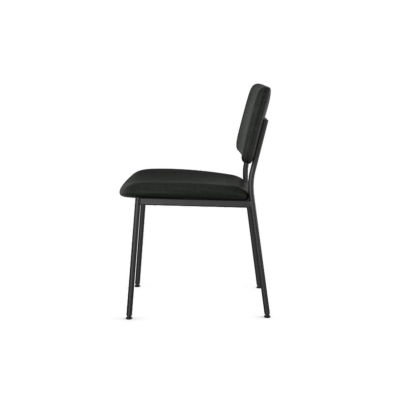 Amisco Sullivan Upholstered Dining Chair with Open Back and Metal Legs