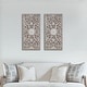 preview thumbnail 39 of 55, Madison Park Botanical Panel Distressed Carved Wood Wall Decor (Set of 2)