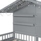 preview thumbnail 13 of 13, Twin Size House Bed with Shelves, Gray Wood Platform Bed with Window & Sparkling Light Strip on The Roof, No Box Spring Needed