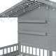 preview thumbnail 16 of 34, Twin Size House Bed with Shelves, Window, and Sparkling Light Strip on Roof, Space-Saving Design for Kids' Rooms, Grey