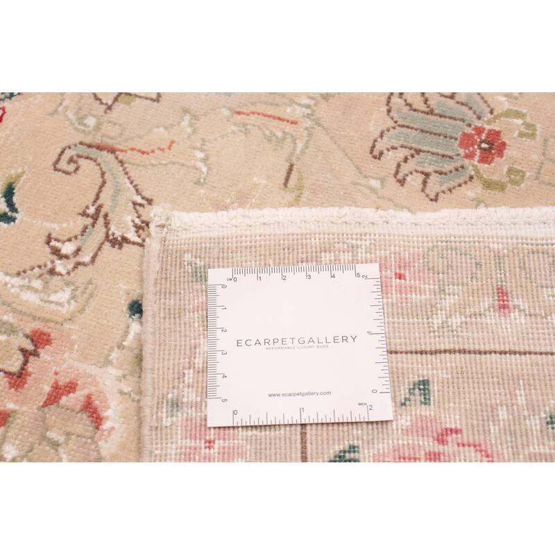 ECARPETGALLERY Hand-knotted Sino Persian 220L Beige Silk, Wool Rug - 4'0 x 5'11