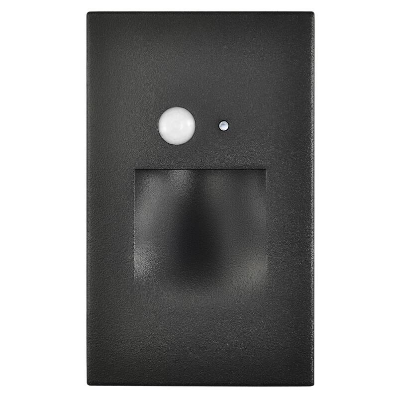 Hardwired White Motion Sensing Vertical LED Stair Light with Motion and Photocell Sensor