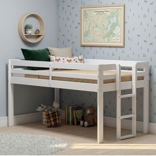 slide 2 of 11, Taylor & Olive Acropolis Wood Twin Junior Loft Bed