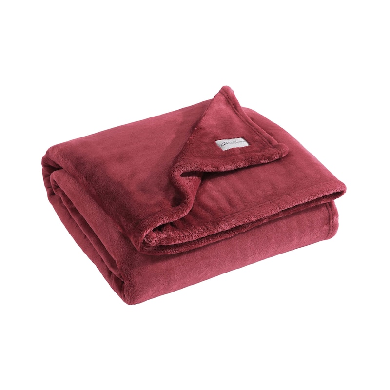 Eddie Bauer Ultra Plush Solid Lux Throw Blankets