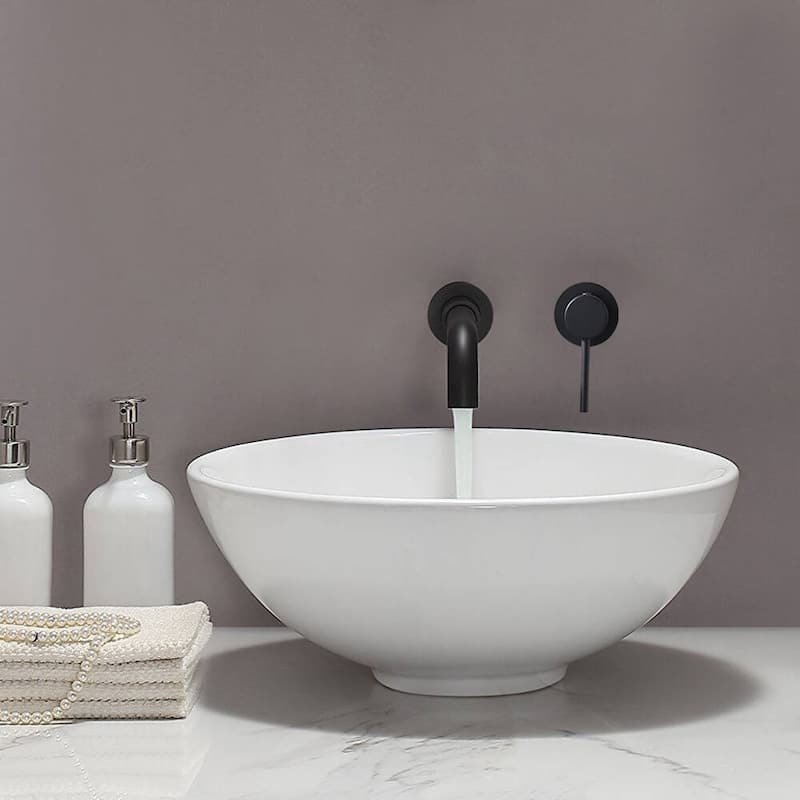 Vanityfair Wall Mount Single Handle Bathroom Sink Faucet