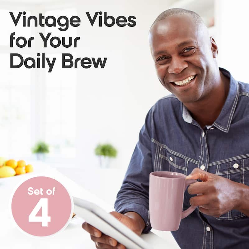 Omniware Set of 4 Teaz Cafe 18 oz Mugs with Matte Finish