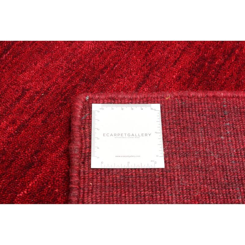 ECARPETGALLERY Hand Loomed Kashkuli Gabbeh Red Wool Rug - 4'1 x 5'9