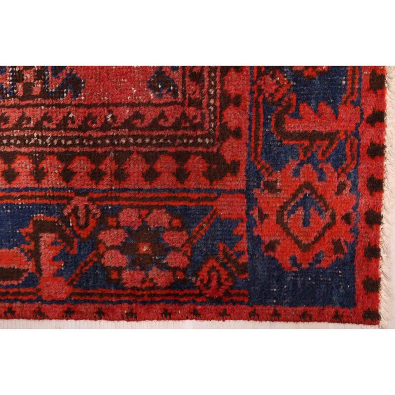 ECARPETGALLERY Hand-knotted Melis Vintage Red Wool Rug - 3'5 x 10'2