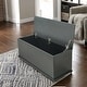 preview thumbnail 3 of 5, Black Storage Chest Trunk Lift Top Wood Box for Entryway