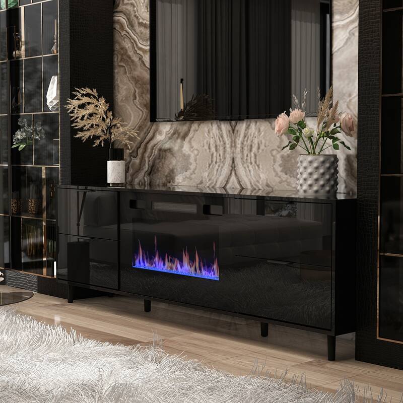 Electric Fireplace TV Stand Entertainment Center Remote Control